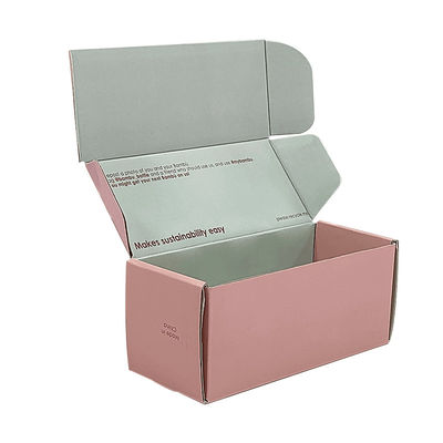 Cajas de correo personalizadas Impresas de color rosa Cosméticos personalizados Cajas de envío de embalaje de regalo cartón de envoltura