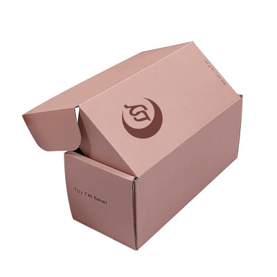 Cajas de correo personalizadas Impresas de color rosa Cosméticos personalizados Cajas de envío de embalaje de regalo cartón de envoltura