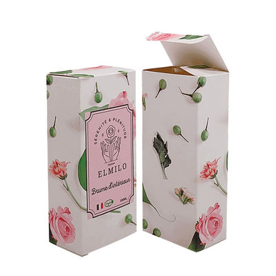 Impresión personalizada Biodegradable Perfumes de belleza Cuidado de la piel Cosméticos Caja de embalaje Estampado en caliente Caja de papel en relieve