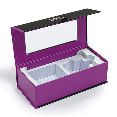Logotipo personalizado caja de embalaje de auriculares inalámbricos de cartón magnético de lujo con caja colgante de embalaje de forro EVA