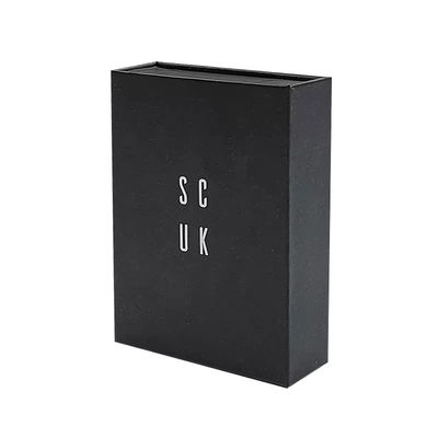 Logotipo personalizado Reloj inteligente de cartón negro de lujo Caja de embalaje de regalo magnético Reloj único con revestimiento de espuma