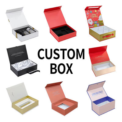 Embalaje de cartón rígido personalizado Caja de regalo de lujo con imán su propio logotipo con cierre magnético