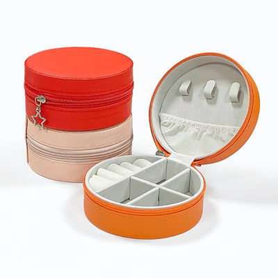 High End Juegos portátiles rosados Conjunto de caja Anillos Collares Brazaletes Brazaletes Caja de almacenamiento de joyas