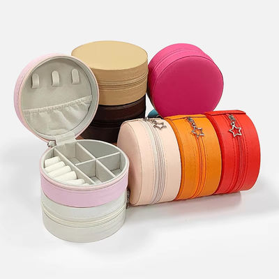 High End Juegos portátiles rosados Conjunto de caja Anillos Collares Brazaletes Brazaletes Caja de almacenamiento de joyas