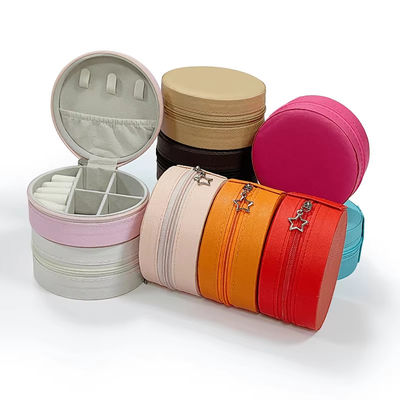 High End Juegos portátiles rosados Conjunto de caja Anillos Collares Brazaletes Brazaletes Caja de almacenamiento de joyas
