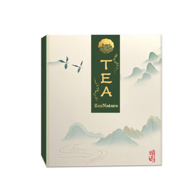 Logotipo personalizado Papel plegable de tarjeta Bolsa de té Caja de regalo para embalaje de café de té con aroma de lujo