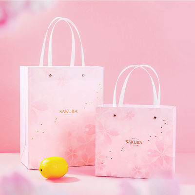 Bolsas de compras populares Impresión offset Embalaje Bolsa de regalo de papel Con mango