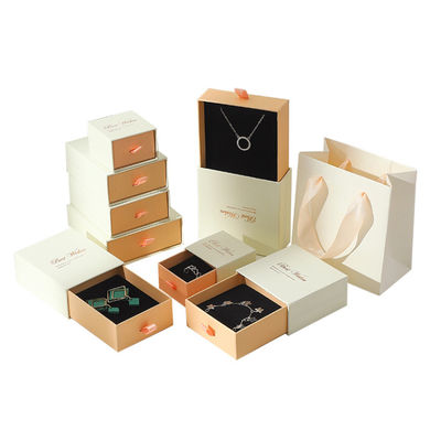 Conjunto de cosméticos personalizados cajón deslizante rígido extraíble joyería embalaje de regalo caja de papel con inserto
