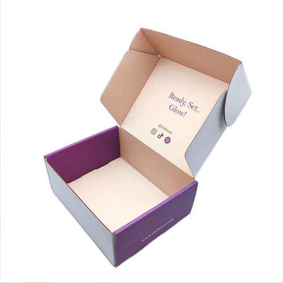 Diseño de logotipo personalizado CMYK / PANTONE Impresión Papel corrugado reciclable Cuidado de la piel de lujo Cosméticos Embalaje Cajas de correo