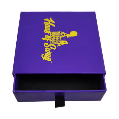 Caja de regalo deslizante pequeña con forma personalizada de 8x8, caja deslizante de joyería de papel artístico con asa, grosor de 2 mm