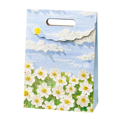 Kraft personalizado bolso de papel de embalaje pequeño rosa personalizado bolso de papel de embalaje de arte portátil
