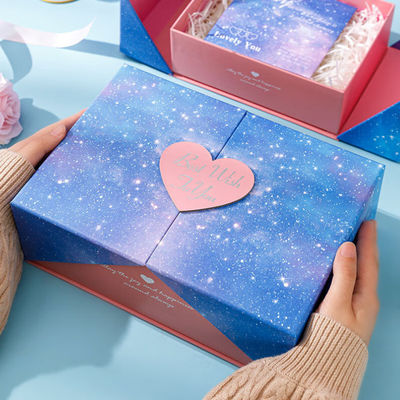 Caja abierta de doble puerta personalizada anillo de perfume reloj embalaje caja de regalo con su propio logotipo