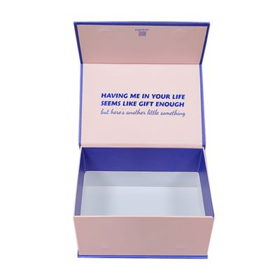 Logotipo personalizado Color Cuadrado Azul Magnético Joyería Embalaje Cajas de regalo de lujo para el presente