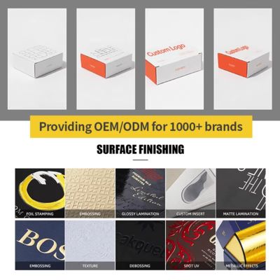 Cajas de envío de correo biodegradables personalizadas para velas billeteras marcos fotográficos ecológicos impermeables Impresos con logotipo en superficie mate