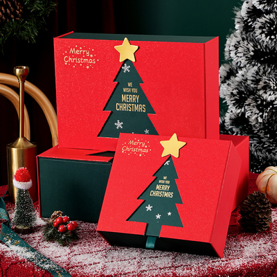 Caja de Navidad industrial personalizada para velas, calcetines, regalo personalizado, embalaje artesanal