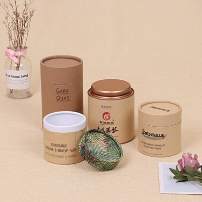 Embalaje de tubos de velas ecológicos Cajas de regalo de tubos de papel biodegradables para frascos de vidrio