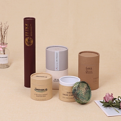 Embalaje de tubos de velas ecológicos Cajas de regalo de tubos de papel biodegradables para frascos de vidrio