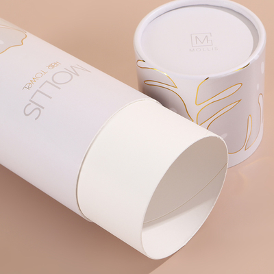 Cajas de tubo personalizadas premium para perfume, cuidado de la piel, embalaje de tubo de papel redondo de cartón reciclable con impresión de logotipo