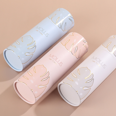 Cajas de tubo personalizadas premium para perfume, cuidado de la piel, embalaje de tubo de papel redondo de cartón reciclable con impresión de logotipo