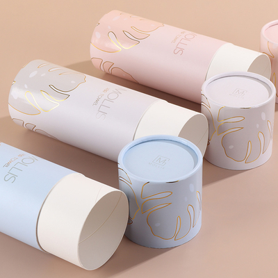 Cajas de tubo personalizadas premium para perfume, cuidado de la piel, embalaje de tubo de papel redondo de cartón reciclable con impresión de logotipo