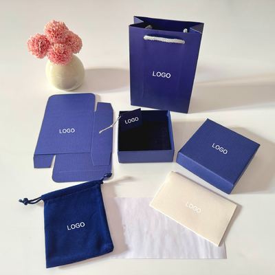 Venta al por mayor Logotipo personalizado Bolsas de papel de joyería y bolsas de papel de marca Embalaje de regalo de lujo gama completa de cajas de papel para el embalaje