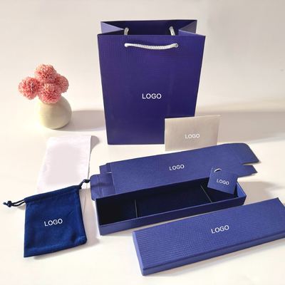 Venta al por mayor Logotipo personalizado Bolsas de papel de joyería y bolsas de papel de marca Embalaje de regalo de lujo gama completa de cajas de papel para el embalaje