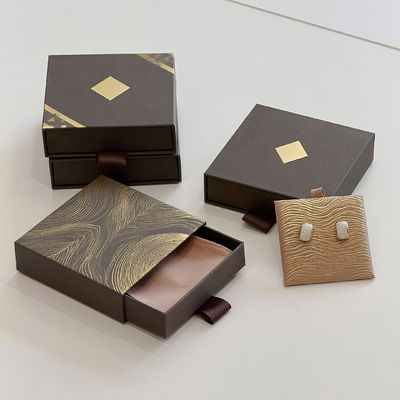 Logotipo personalizado Eco Amigable Impreso Rígido Rígido Reciclar Estilo de Papel Embalaje Cartón Caja de cajón Deslizante Para Joyería