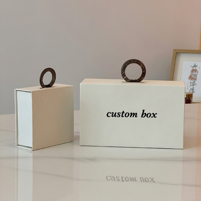 Collar de Joyería Blanco Diseño Personalizado Caja de Presentación Magnética Logotipo Personalizado Anillo Pendiente Collar Pulsera Embalaje Caja de Papel