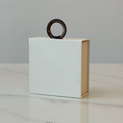 Collar de Joyería Blanco Diseño Personalizado Caja de Presentación Magnética Logotipo Personalizado Anillo Pendiente Collar Pulsera Embalaje Caja de Papel