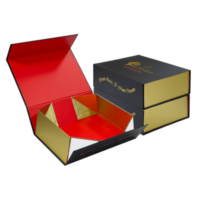 Caja magnética plegable negra de cartón rígido mate grande de lujo con logotipo personalizado Premium ISO9001