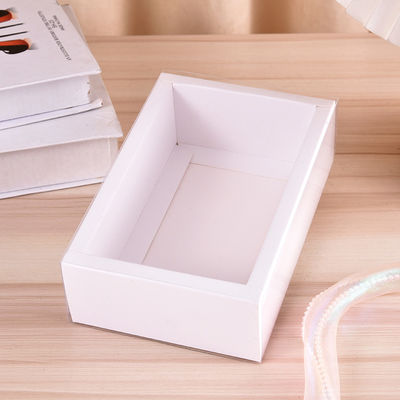 Cajas de embalaje personalizadas de alta gama Caja de cajón de papel Kraft con ventana PET transparente