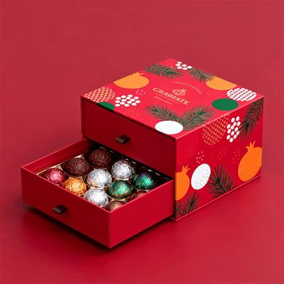 Caja de embalaje de barra de chocolate de fresa pequeña de papel de lujo personalizado, caja de regalo de alta gama