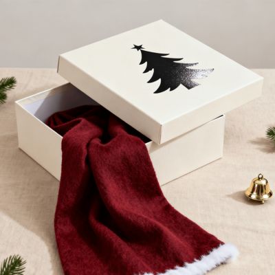 Cajas de regalo de Navidad de lujo personalizadas Cartón rígido mate para embalaje Bufanda vestido ropa interior camisa Materiales asépticos reciclados