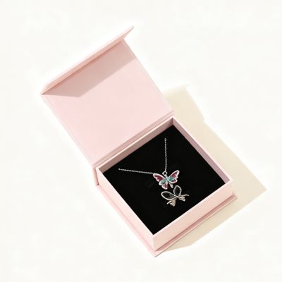 Juego de cajas magnéticas de cartón negro con logotipo personalizado para joyas, pestañas y gafas