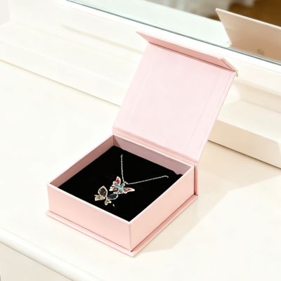 Custom Logo-Branded Black Paperboard Magnetic Boxes Set Small Square Packaging for Jewelry and Lashes for Glasses