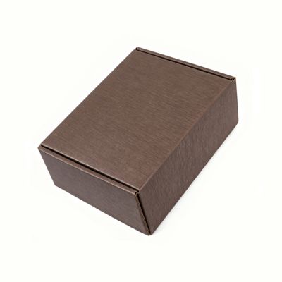 Caja de cartón corrugado personalizada de 13*13*3 cm, pequeña, colorida, para envío de ropa, laminación brillante, materiales reciclados para envío de velas