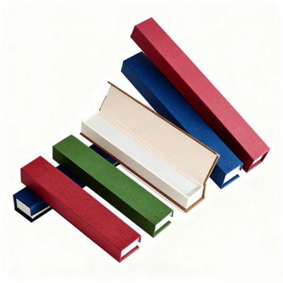 Caja de incienso rectangular de color sólido de lujo Embalaje de papel kraft personalizado para regalos Cajas rígidas Forro de esponja Estampado