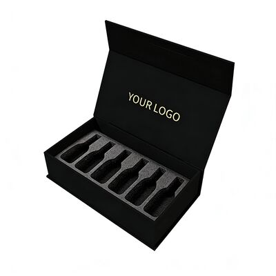 Custom Elegant Paper Boxes Magnetic Lid Gift Box With Handle for Wine Bottle Perfume Set VIP Card