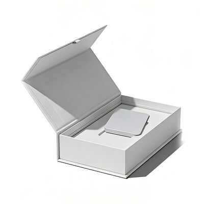 Custom Logo Rigid Recyclable Hot-stamped Coated Paper Boxes With Magnetic Closure for Small Gift Card Packaging