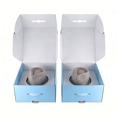 Custom Hat Boxes with logo Environmentally Friendly Coated Rigid Luxury Cardboard Shipping Paper Boxes  Packaging for Caps