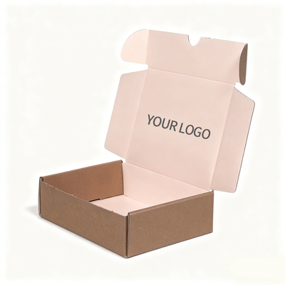 Caja de envío con logotipo personalizado Caja de embalaje de envío corrugado para productos de comercio electrónico