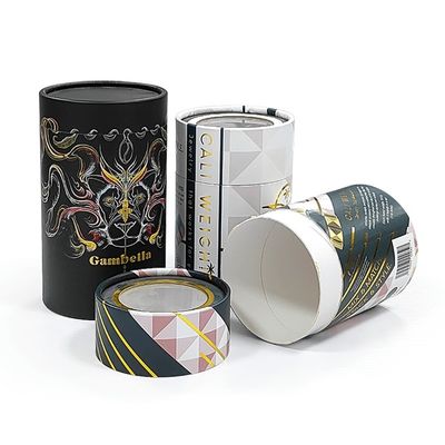 Logotipo personalizado Caja de cilindro de cartón cilindro redondo para cosméticos