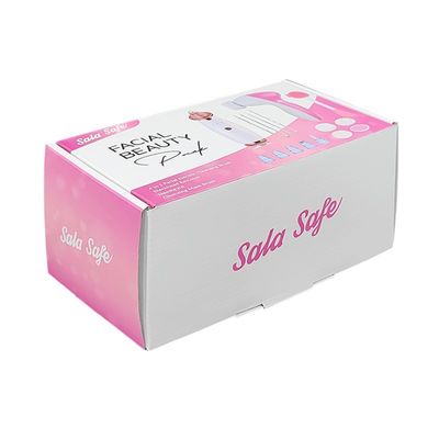 Cajas de embalaje de paquetes planos de color rosa reciclables para el kit de herramientas de limpieza eléctrica