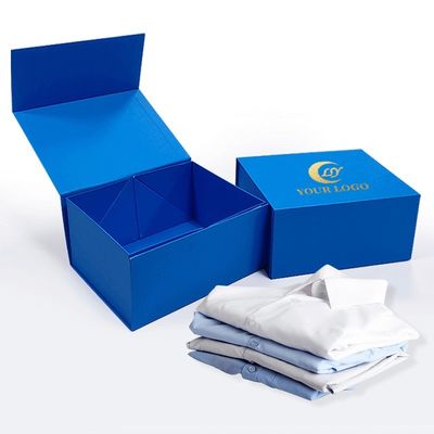 Envases de calzado ropa camisa plegable caja de regalo con laminado de Matt Impresión manejo