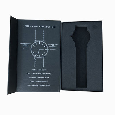 Logotipo personalizado Caja magnética Libro Forma de paquete Caja para reloj Cartera de embalaje Pedido personalizado