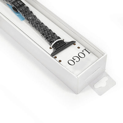 Logotipo personalizado Reloj de lujo correa de cartón Envasado Caja de reloj largo Caja de reloj collar Brazalete de reloj correa Caja de regalo