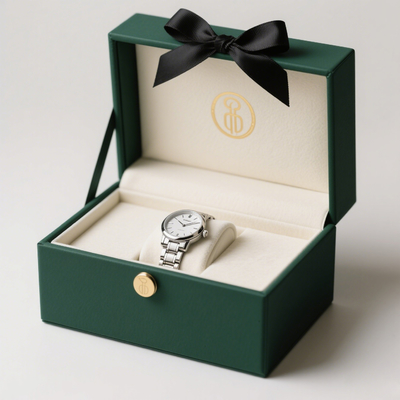 Caja de almacenamiento de relojes de lujo para hombres mujeres Casos de relojes hechos a mano con logotipo personalizado