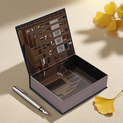 Caja de regalo de lujo estilo libro con cierre magnético Embalaje impreso personalizado para marcas Bodas Cosméticos Diseño de embalaje moderno