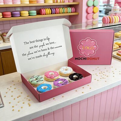 Cajas de papel kraft blanco ecológico personalizadas Cajas de cartón onduladas de doble tapa para velas Incienso Barras de chocolate Donuts