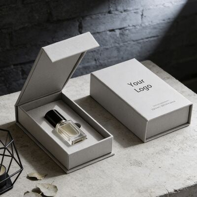 Caja de regalo de perfume con cierre magnético rígido con impresión UV ecológica y estructura de tapa para cajas de papel de alta gama